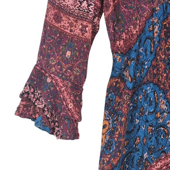 Idyllwind by Miranda Lambert Swing Dress Sz Medium Country Western Boho Ruffled - Picture 3 of 15